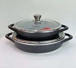 تابه دو دسته چدن گرانیت ام جی اس
