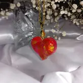 گردنبند رزینی طرح سنگ اوپال