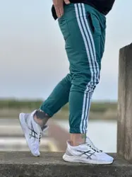 شلوار اسلش سه خط آدیداس سبز کله غازی