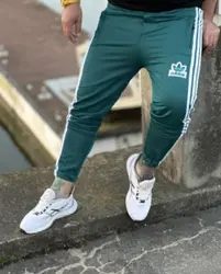 شلوار اسلش سه خط آدیداس سبز کله غازی