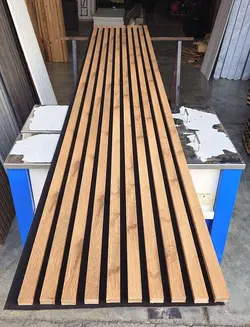 دیوار پوش ترمووال pvc پشت فوم دار۵۰×۲۸۰ گردویی روشن