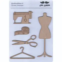موتیف چوبی لوازم خیاطی کد P011