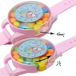 ساعت اسمارتیسی خوراکی | ساعت مچی با اسمارتیس رنگی | خرید خوراکی فانتزی کودکانه