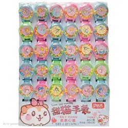 ساعت اسمارتیسی خوراکی | ساعت مچی با اسمارتیس رنگی | خرید خوراکی فانتزی کودکانه