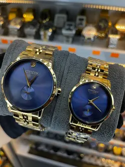 ساعت مچی بند استیل ست مردانه و زنانه برند سیتیزن