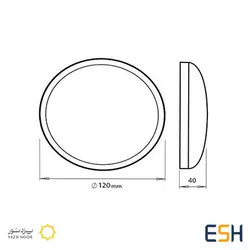 خرید و قیمت پنل تمام نور روکار گرد 18 وات سری ونوس یزدنور | الکتروشید