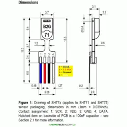 سنسور دما ورطوبت دیجیتال SHT75
