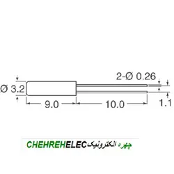 کریستال استوانه ای  32.768KHZ