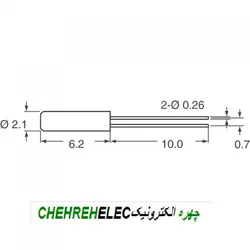 کریستال استوانه ای خیلی کوچک  32.768KHZ