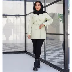 بارانی زنانه کوتاه آستر دار مدل سوگل - کد 4103