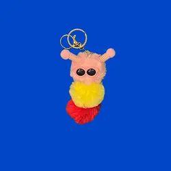 جاکلیدی آویز کیف پشمالو مدل کرمی 33004