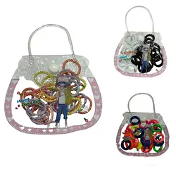 کش مو حوله ای و قیطونی کیفی دکمه ای عروسکی 31153 - هانیکده