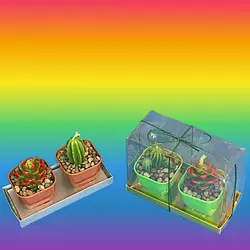 شمع کاکتوس دکوری تزیینی 2 عددی 33101 - هانیکده