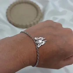 دست بند تک لاین استیل پروانه لونا &raquo; فروشگاه خط گالری