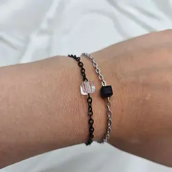 دستبند کرستالی هفت رنگ استیل خاص &raquo; فروشگاه خط گالری