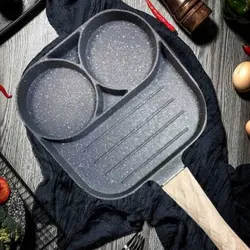 ماهیتابه گرانیت 3 تکه CHU GONG FU تابه کرپ سه قسمتی