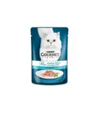 پوچ گربه بالغ گورمت طعم مرغ و گوشت و ماهی