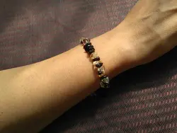 دستبند سیترین و گارنت (کد 608)