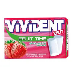 آدامس ویویدنت VIVIDENT FRUIT TIME با طعم توت فرنگی 20 عددی