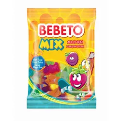 پاستيل ببتو BEBETO MIX با طعم میوه 80 گرم