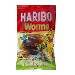 پاستیل مار رنگی هاریبو HARIBO WORMS میوه ای 160 گرمی