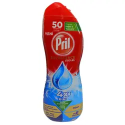 ژل ماشین ظرفشویی اتریشی دو فاز Pril 4X ETKI پریل 50 بار شستشو 900 میل