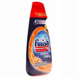 ژل ماشین ظرفشویی اسپانیاییFINISH ALL IN MAX POWER GEL فینیش 1000 میل