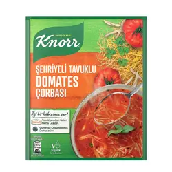 سوپ آماده کنور KNORR SEHRIYELI TAVUKLU سوپ رشته فرنگی و گوجه فرنگی 67 گرم