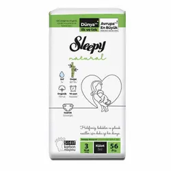 پوشک ارگانیک اسلیپی شورتی آوانتاژ Sleepy natural سایز 3 تعداد 56 عدد