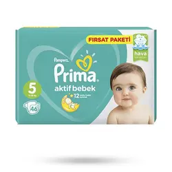 پوشک بچه پریما Prima آوانتاژ ترک سایز 5 بسته 46 عددی