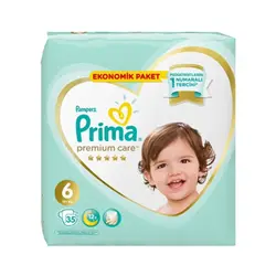 پوشک بچه پریما Prima ضد حساسیت سایز 6 بسته 35 عددی