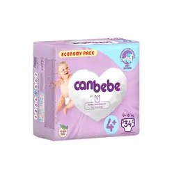 پوشک بچه جان ببه canbebe ekonomik paket سایز +4 (34عددی)