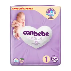 پوشک بچه جان ببه canbebe ekonomik paket سایز 1 (62 عددی)