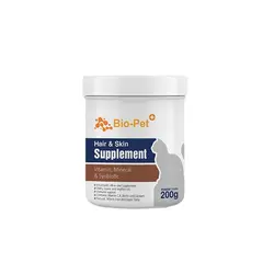 مکمل گربه بایو پت مدل Hair&Skin Supplement وزن 200 گرم