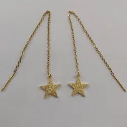 گوشواره زنانه مدل بخیه طرح ستاره کد sta113