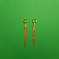 گوشواره دخترانه مدل رشته ای تخت