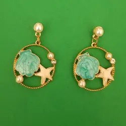 گوشواره زنانه مدل ستاره دریایی و صدف