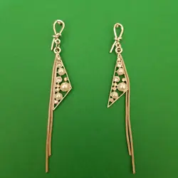 گوشواره زنانه مدل مثلث مرواریدی