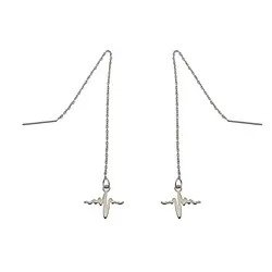 گوشواره زنانه مدل بخیه ای طرح ضربان کد 480GUZ*543