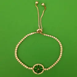 دستبند زنانه مدل تک گل