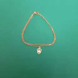 دستبند زنانه مدل دو لاین طرح تاج