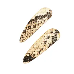 سنجاق مو زنانه طرح پوست ماری کد 01 بسته ۲ عددی*439