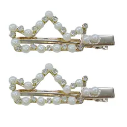 گیره مو زنانه مدل تاج کد Z_88 بسته 2 عددی