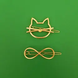 گیره مو زنانه مدل گربه و بینهایت مجموعه 2 عددی