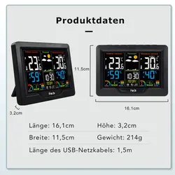 ایستگاه هواشناسی فانجو – Fanju مدل FJ3383C – پیش بینی آب و هوا، دما، رطوبت