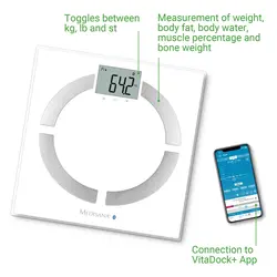 ترازوی تشخیصی و هوشمند آنالیز بدن مدیسانا آلمان Medisana BS 444 CONNECT Body analysis scale | مقیاس آنالیز بدن