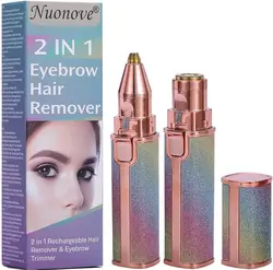 دستگاه اصلاح موهای صورت، ابرو، بینی Nuonove - Eyebrow Hair Remover 2 In 1