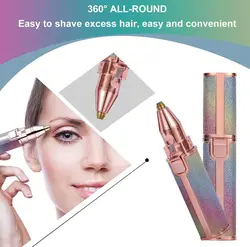 دستگاه اصلاح موهای صورت، ابرو، بینی Nuonove - Eyebrow Hair Remover 2 In 1