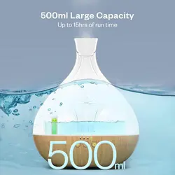 دستگاه بخور/خوشبو کننده و رطوبت ساز (آروماتراپی هوشمند) Vivlot, Aroma Diffuser |  با تایمر و 7 نور RGB، مدل | 500 میلی متر VL-PCN009