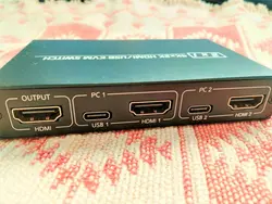 سوئیچ KVM مدل 2 پورت HDMI و USB برند Aimos |  KVM 2Port HDMI